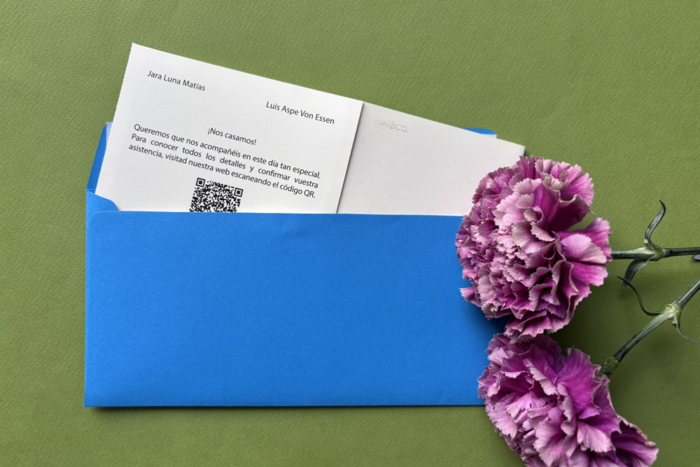 Invitación de boda original y moderna