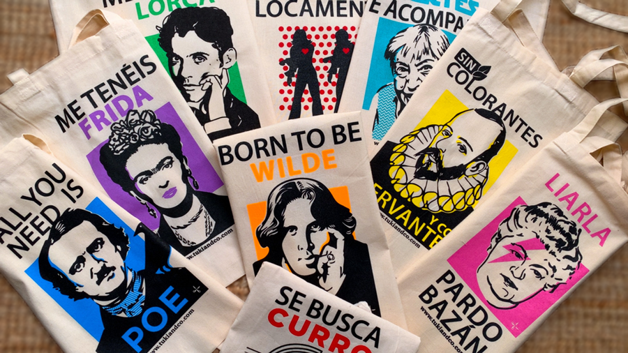 Bolsas de tela con mensajes ingeniosos y divertidos